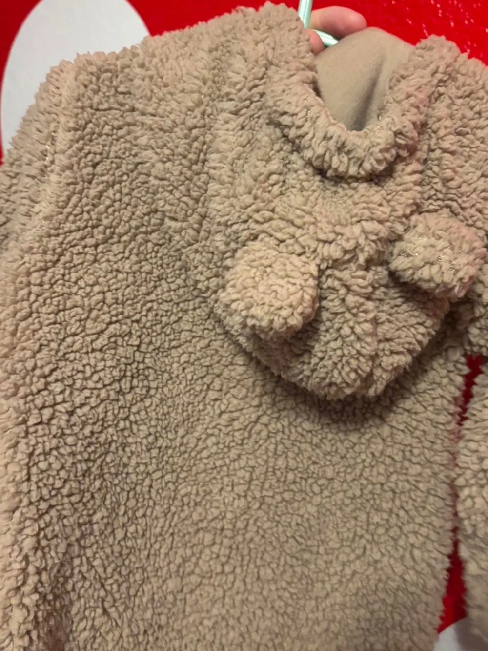 Disney Baby Pooh Sherpa Hoodie Jacket in Taupe